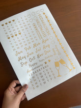 Calendar Gold Sticker
